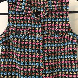 90s Rainbow floral mini dress